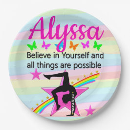 PLATO DE PAPEL CREE EN EL DISEÑO DE GIMNASTICAS