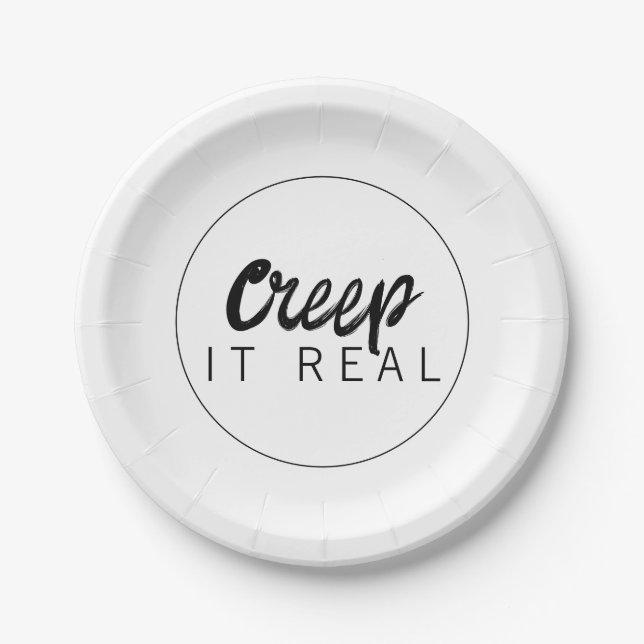 Plato De Papel Creep It Real Halloween Party (Anverso)