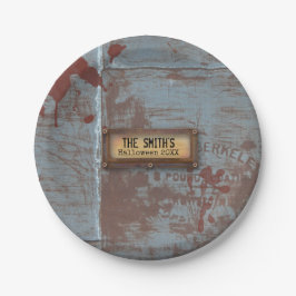 Plato De Papel Creepe Grunge Undead Halloween
