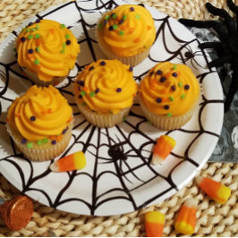 Plato De Papel Creepy Spider Web