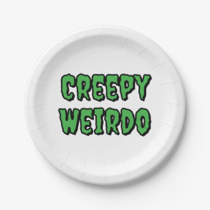 Plato De Papel Creepy Weirdo