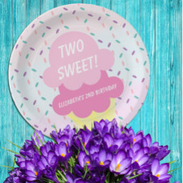 Plato De Papel Crema de hielo 2º cumpleaños