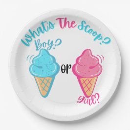 Plato De Papel Crema de hielo: ¿Cuál es la revelación de género S