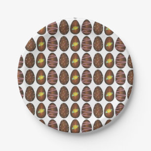 Plato De Papel Crema de mantequilla de chocolate Huevo de Pascua