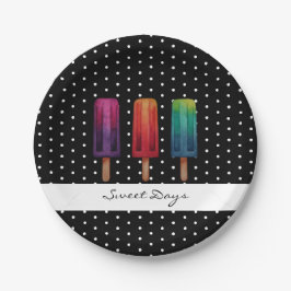 Plato De Papel Cremas de hielo acuáticas cúrcules popsicas