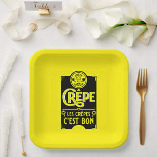 Plato De Papel Crepes franceses