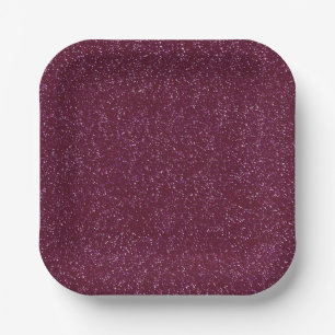 Plato De Papel Crimson purpurina