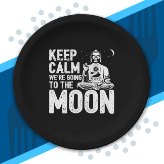 Plato De Papel Criptodivisa XRP A La Luna Mantener Crypto Tranqui