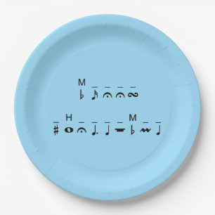 Plato De Papel Criptograma navideño