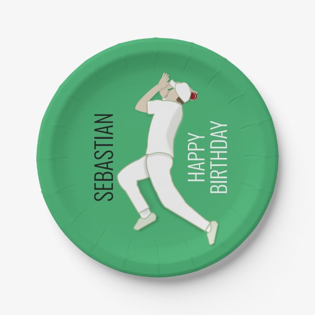 Plato De Papel Críquet (Anverso)