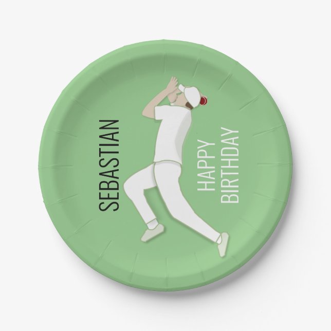 Plato De Papel Críquet (Anverso)