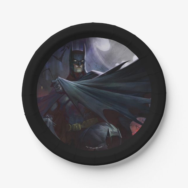 Plato De Papel Crisis infinita Ilustracion Batman (Anverso)