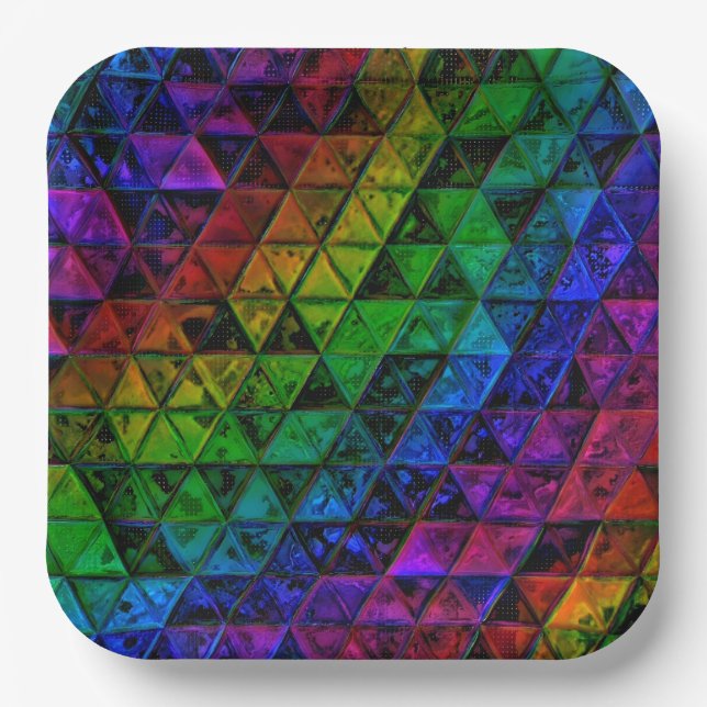 Plato De Papel Cristal de orgullo (Anverso)