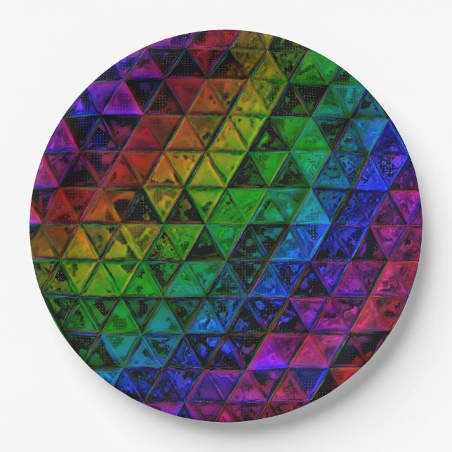 Plato De Papel Cristal de orgullo (Anverso)