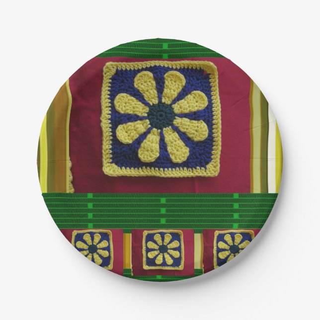 Plato De Papel Crochet de placas de papel (Anverso)