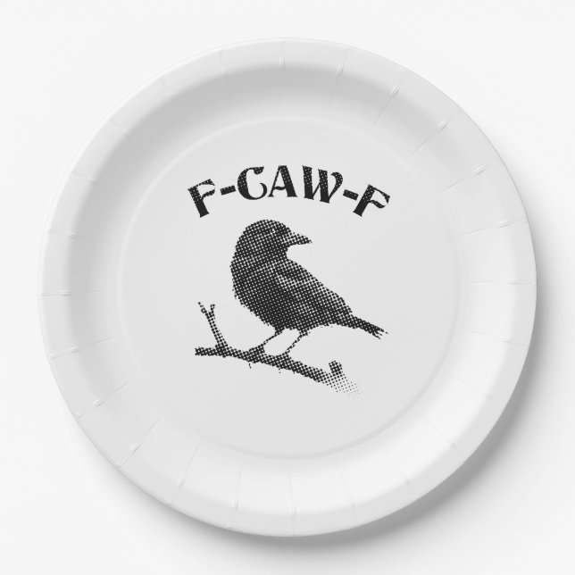 Plato De Papel Crow F-CAW-F Halloween (Anverso)