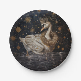 Plato De Papel Crown - Placas redondas de papel