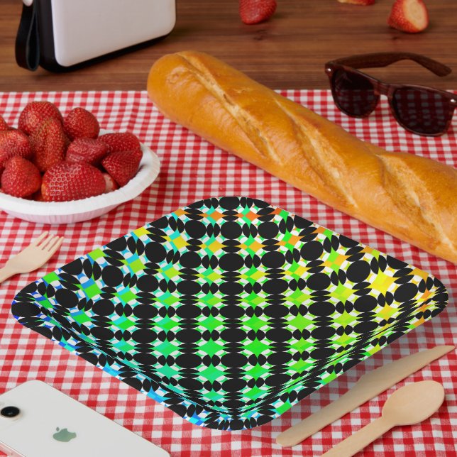 Plato De Papel Cruz de Círculo Sólido por Kenneth Yoncich (Picnic)