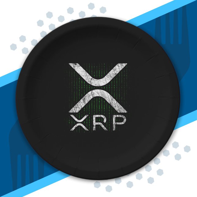 Plato De Papel Cryptocurrency Binary Code XRP Hodlers Meme de cri (Subido por el creador)