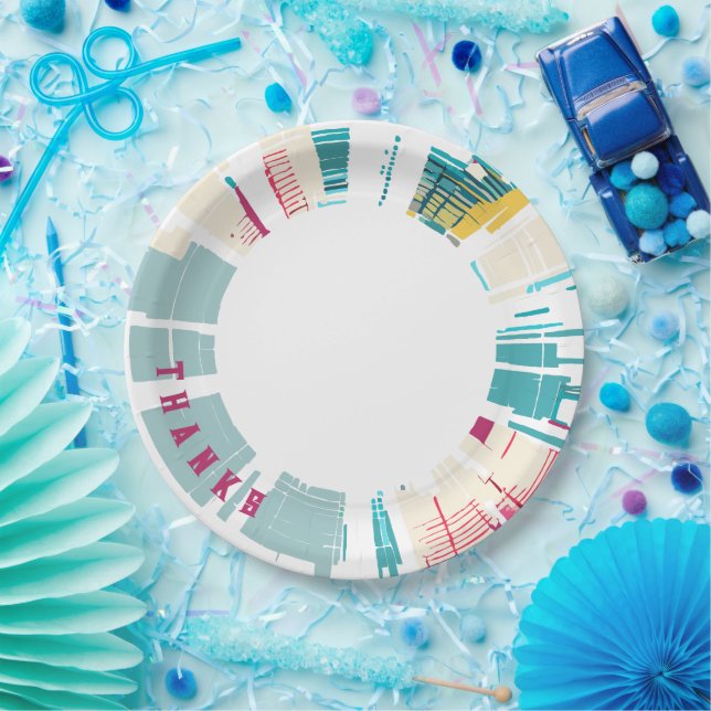 Plato De Papel Cuaderno de Acción de Gracias (Fiesta)