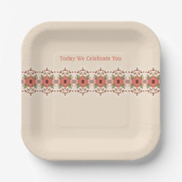 Plato De Papel Cuadrado con estilo formal
