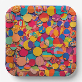 Plato de papel cuadrado de 9"