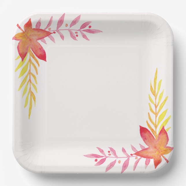 Plato de papel cuadrado de 9" (Anverso)