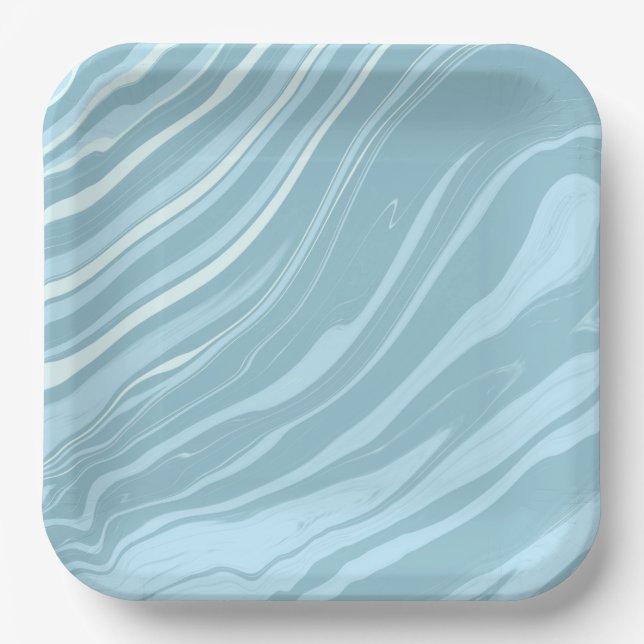 Plato de papel cuadrado divertido de Emoji para ni (Anverso)