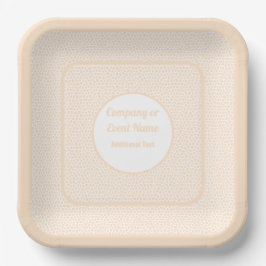 Plato de papel cuadrado grande Terrazzo - Naranja