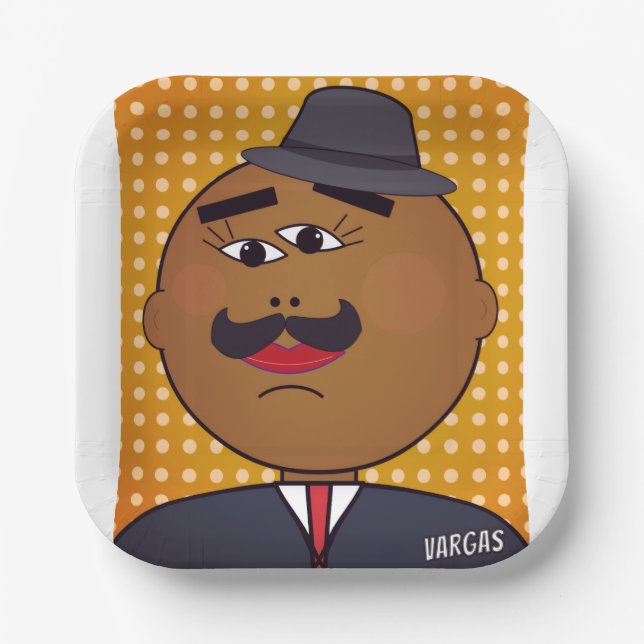 Plato de papel cuadrado QUICKDRAW (Anverso)