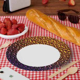 Plato De Papel Cuadrados metalizado 4