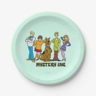 Plato De Papel Cuadrilla entera 12 Mystery Inc