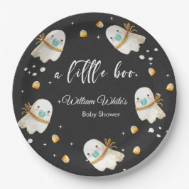 Plato De Papel Cuadros Bebés Fantasma Halloween Fall Baby Shower