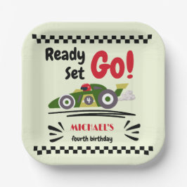 Plato De Papel Cualquier Edad Juego Listo Para Cumpleaños Ir Coch