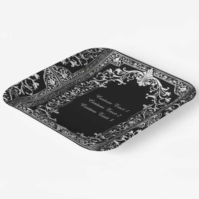 Plato De Papel Cualquier marco plateado (Angular)