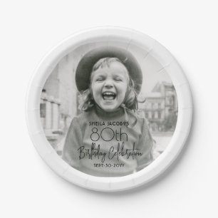 Plato De Papel CUALQUIER Moda de cumpleaños Fiesta de fotografía