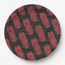 Plato De Papel Cualquier ocasión Lobster Bake/Boil rústico patio 