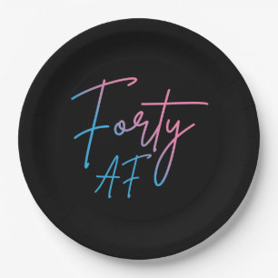Plato De Papel Cuarenta AF II - Regalo de cumpleaños