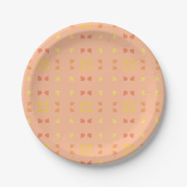 Plato De Papel Cuatro Esquinas Patrón de Baldosas Geométricas Ama
