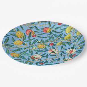 Plato De Papel Cuatro frutas de William Morris