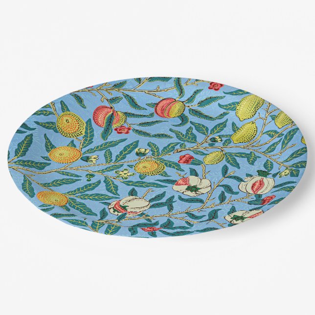 Plato De Papel Cuatro frutas de William Morris (Angular)