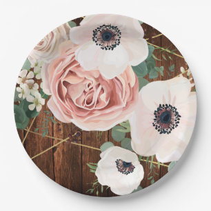 Plato De Papel Cubierta de 9" Placas de papel redondo de jardín g