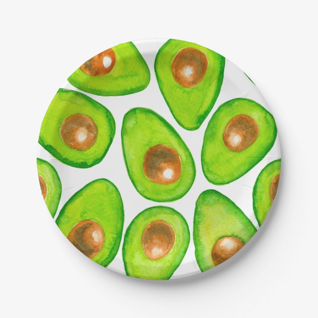 Plato De Papel Cubierta de aguacate (Anverso)