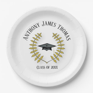 Plato De Papel Cubierta de la tapa y hojas de papel de 9"