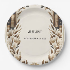 Plato De Papel Cubierta del antiguo club inglés de libros retro S