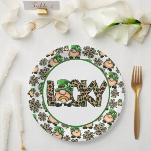 Plato De Papel Cubiertas Afortunadas