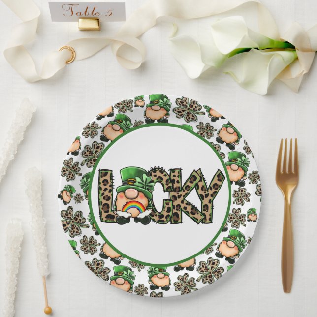 Plato De Papel Cubiertas Afortunadas (Boda)
