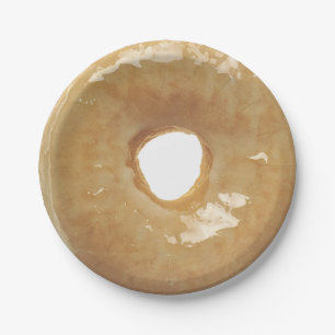 Plato De Papel Cuchara de papel de tarta de donut con vidrio
