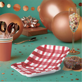 Plato De Papel Cucharadita de Cocina Fiesta Roja