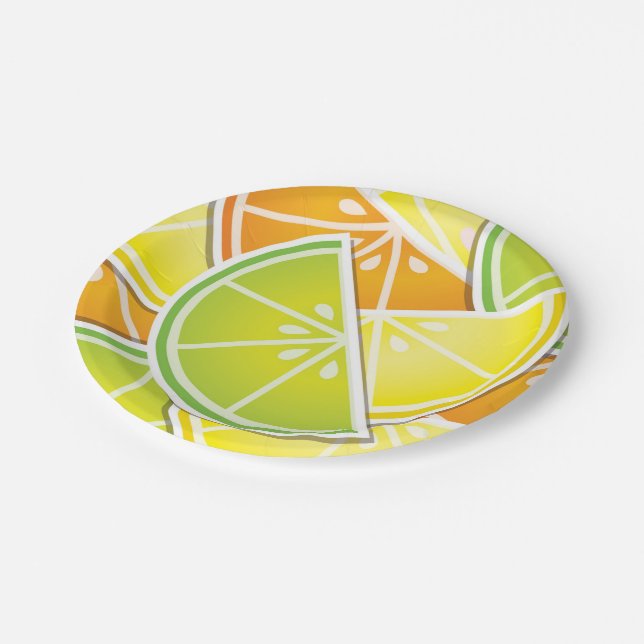 Plato De Papel Cuchillas de cítricos funky (Angular)